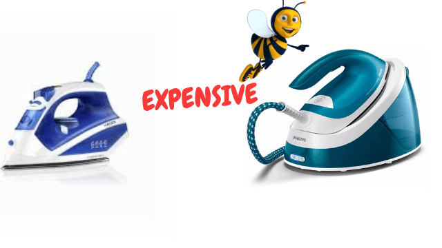 Price difference Steam generator vs steam iron 