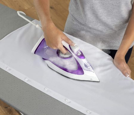 Ironing with Morphy steam iron
