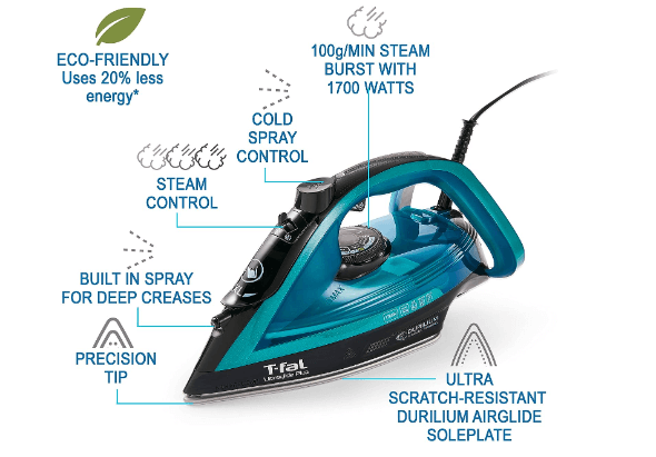 T-Fal ultraglide steam iron for clothes